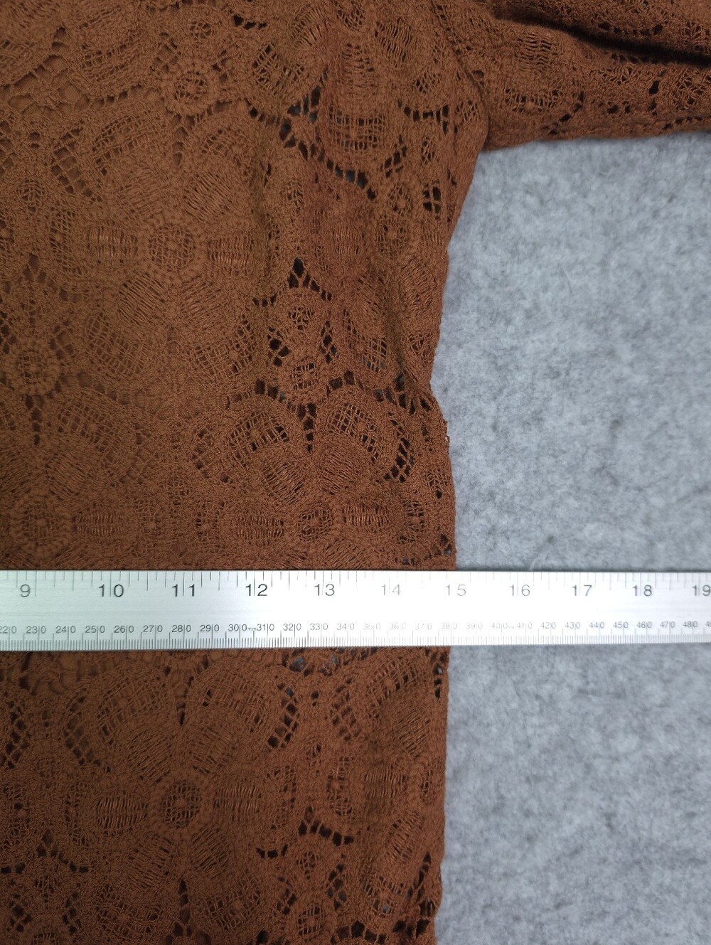 Sezane Fama Caramel Guipure Lace V-Neck Midi Dress 34/ US 2 - Picture 10 of 12